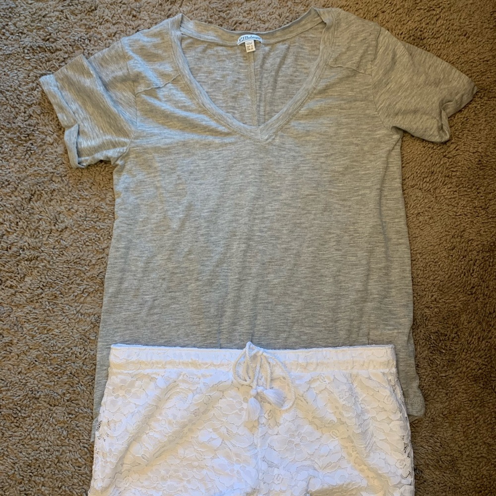PJ Salvage pajama set crochet sleep shorts small
